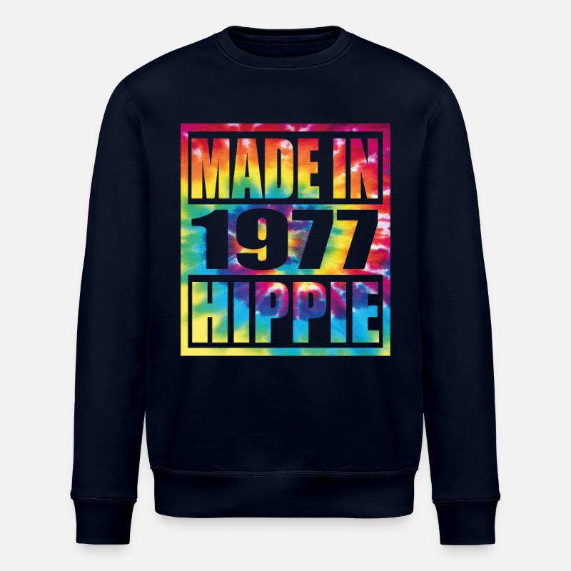 Anniversaire hippie 1977 - Sweat bio ROLLER Stanley/Stella Unisexe - marine