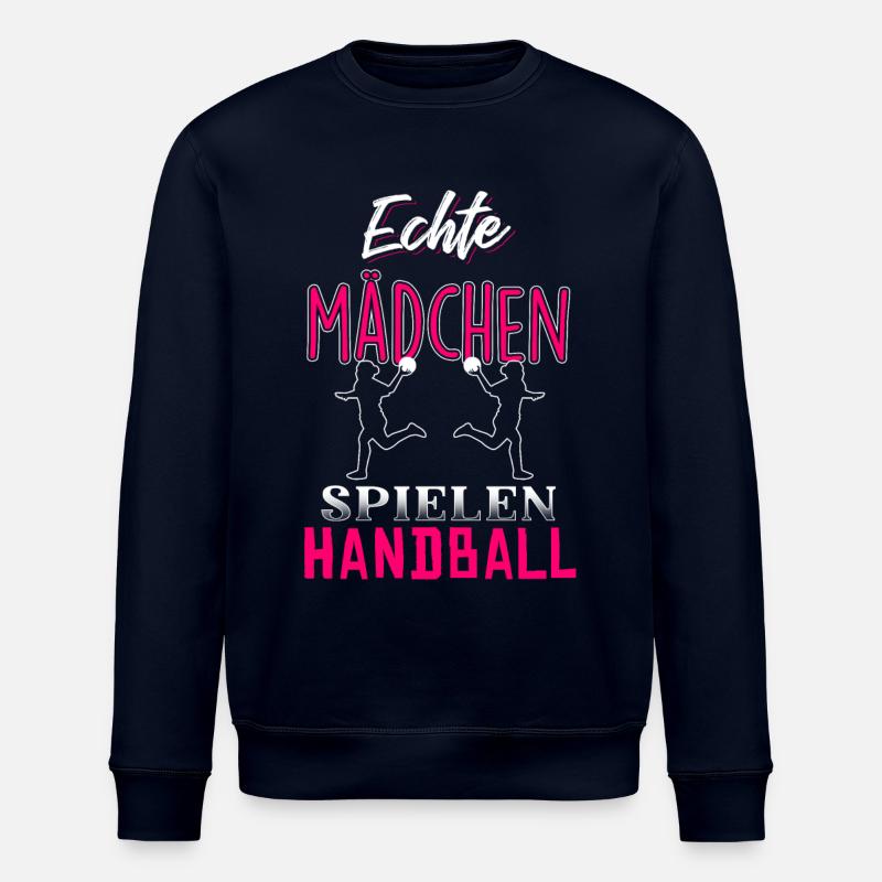 Echte Mädchen spielen Handball - Stanley/Stella Unisex Bio-Sweatshirt ROLLER - Navy