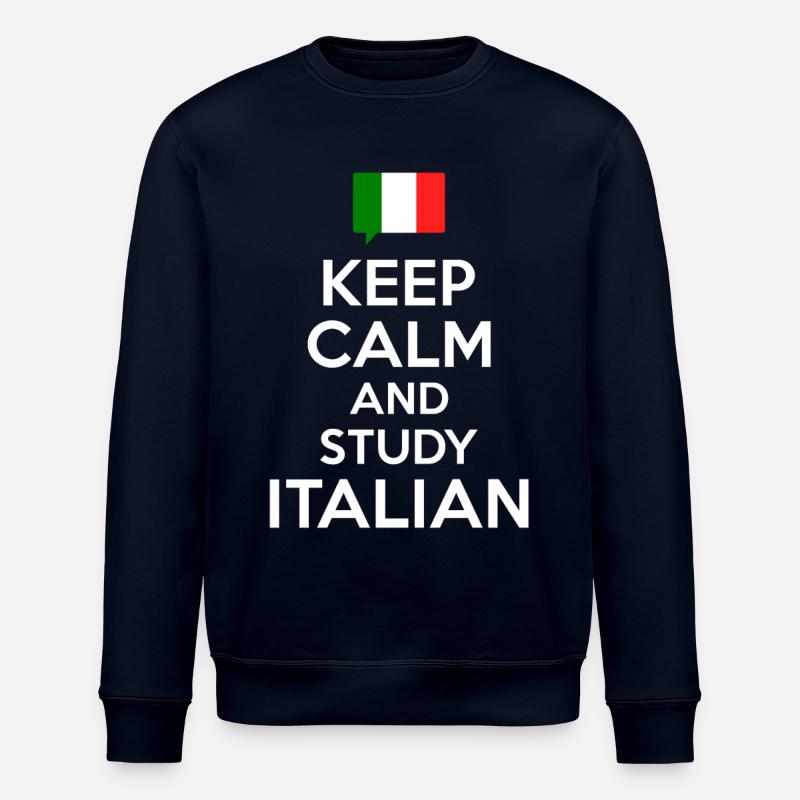 Keep Calm and study Italian - Stanley/Stella Unisex Bio-Sweatshirt ROLLER - Navy