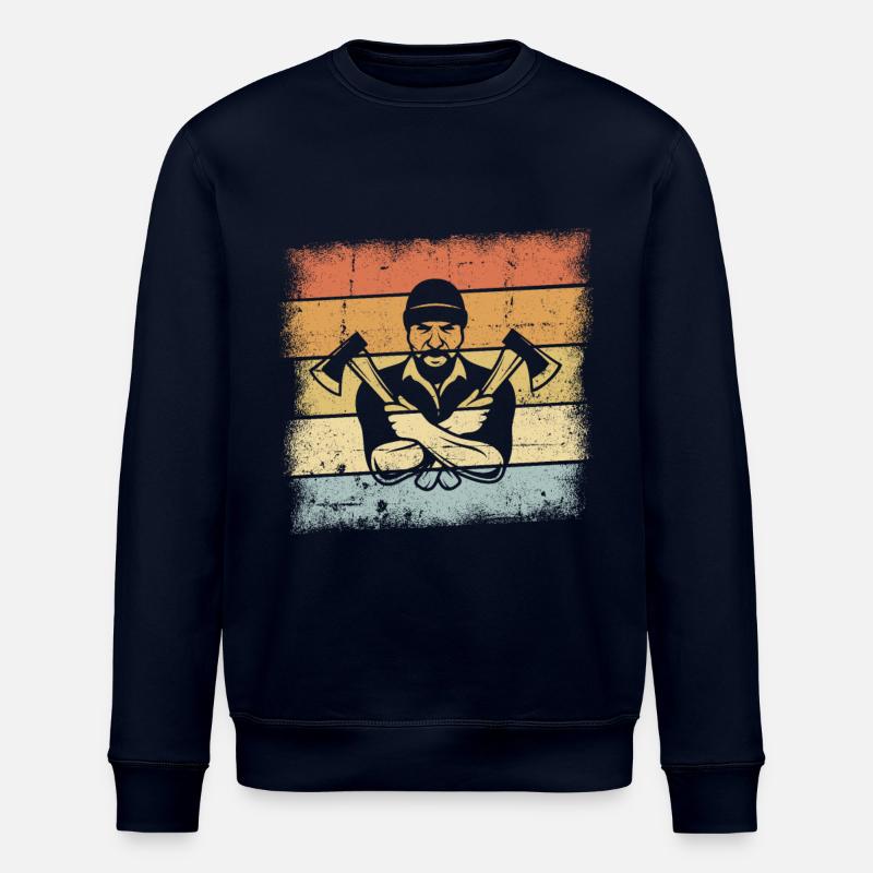 Holzfäller Axt Design - Stanley/Stella Unisex Bio-Sweatshirt ROLLER - Navy