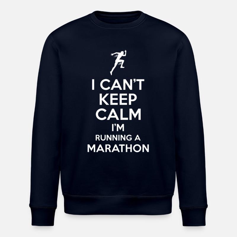 Marathon saying Keep Calm - Stanley/Stella ROLLER Unisex Organic Sweatshirt - navy