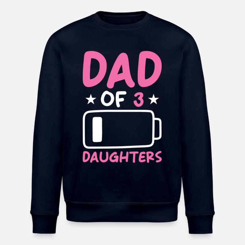 Dad of 3 Daughters - Stanley/Stella Unisex Bio-Sweatshirt ROLLER - Navy