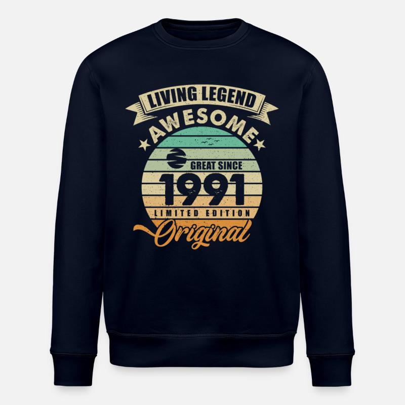 1991 Anniversaire Retro Orginal - Sweat bio ROLLER Stanley/Stella Unisexe - marine