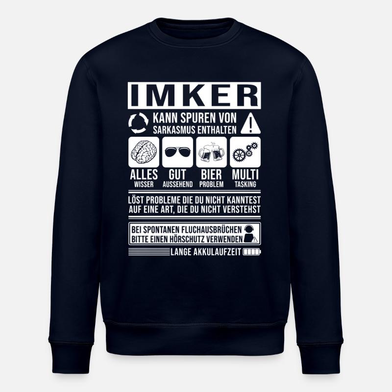 Imker Spruch lustig - Stanley/Stella Unisex Bio-Sweatshirt ROLLER - Navy
