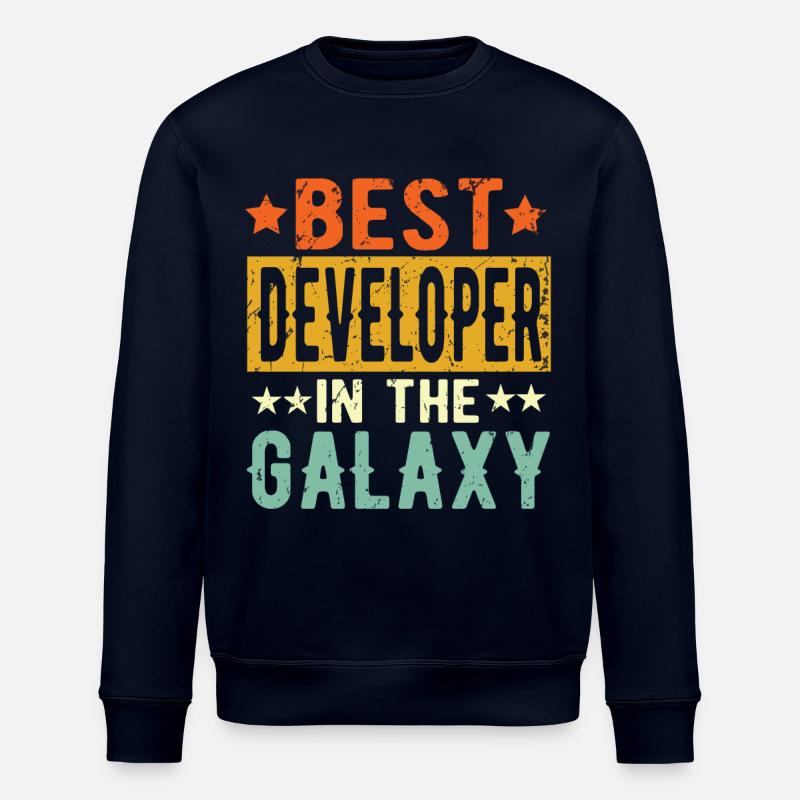 Best Developer ever Developer Gift - Stanley/Stella ROLLER Unisex Organic Sweatshirt - navy