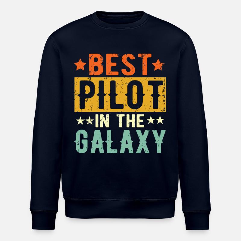Best Pilot ever Pilot Gift - Stanley/Stella ROLLER Unisex Organic Sweatshirt - navy