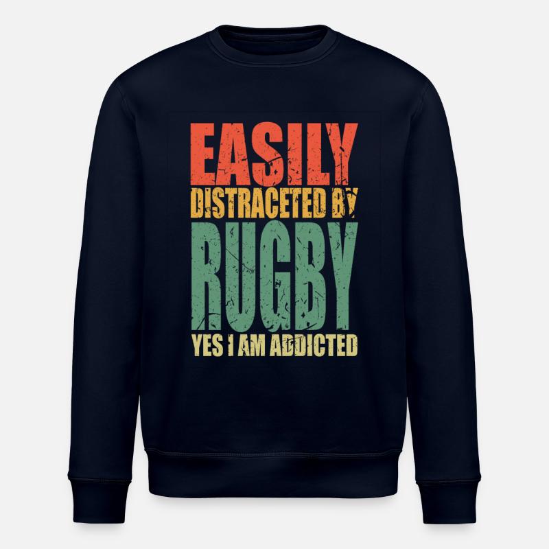 Rugby drôle - Sweat bio ROLLER Stanley/Stella Unisexe - marine