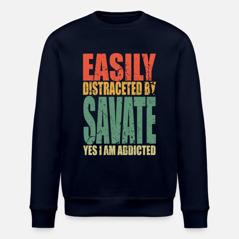 Savate saying funny - Stanley/Stella ROLLER Unisex Organic Sweatshirt - navy
