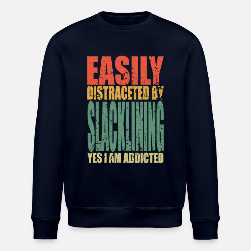 Slacklinging disant drôle - Sweat bio ROLLER Stanley/Stella Unisexe - marine