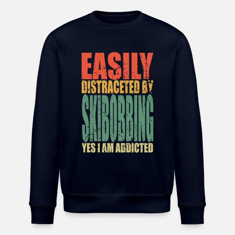 Skiboarding saying funny - Stanley/Stella ROLLER Unisex Organic Sweatshirt - navy