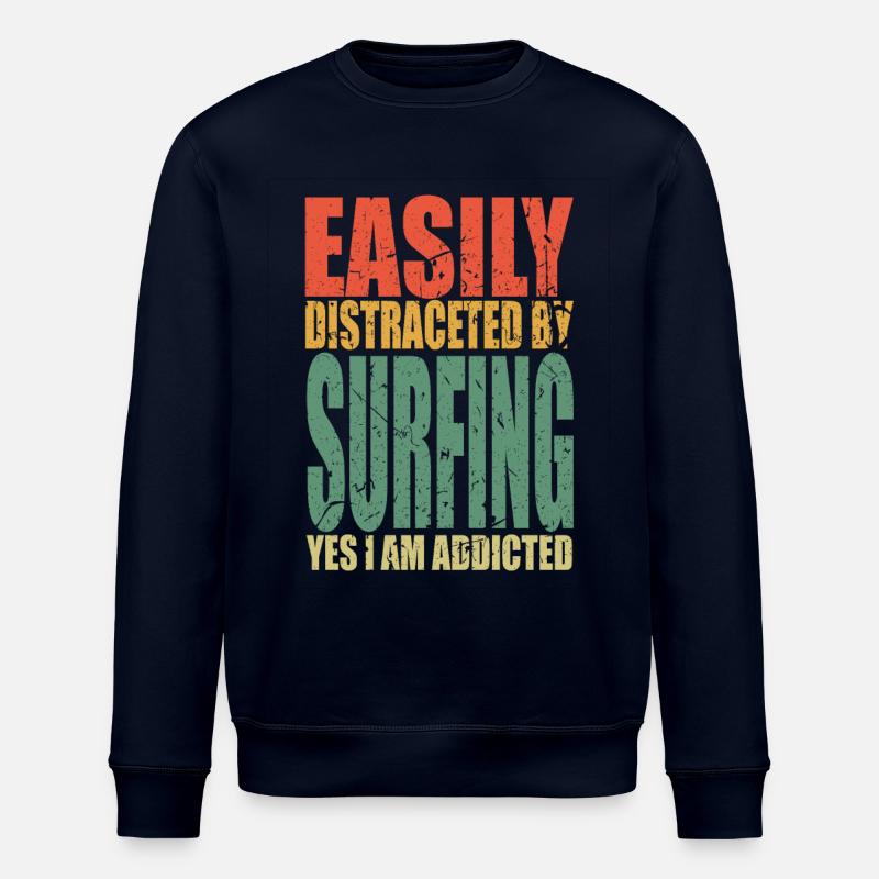 Surfer en disant drôle - Sweat bio ROLLER Stanley/Stella Unisexe - marine