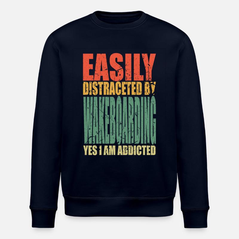 Wakeboarding Spruch lustig - Stanley/Stella Unisex Bio-Sweatshirt ROLLER - Navy