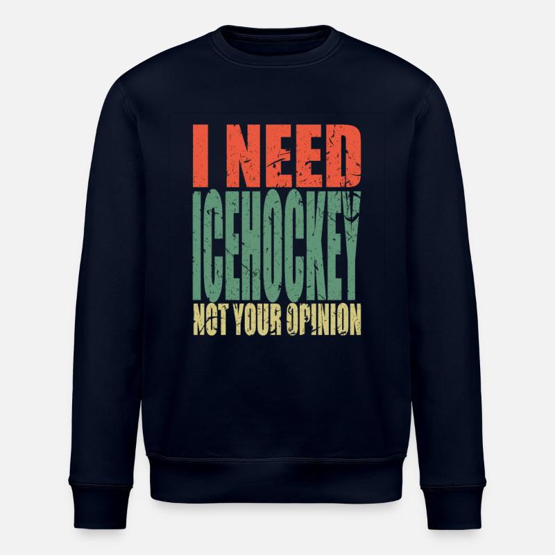 Eishockey Spruch lustig - Stanley/Stella Unisex Bio-Sweatshirt ROLLER - Navy