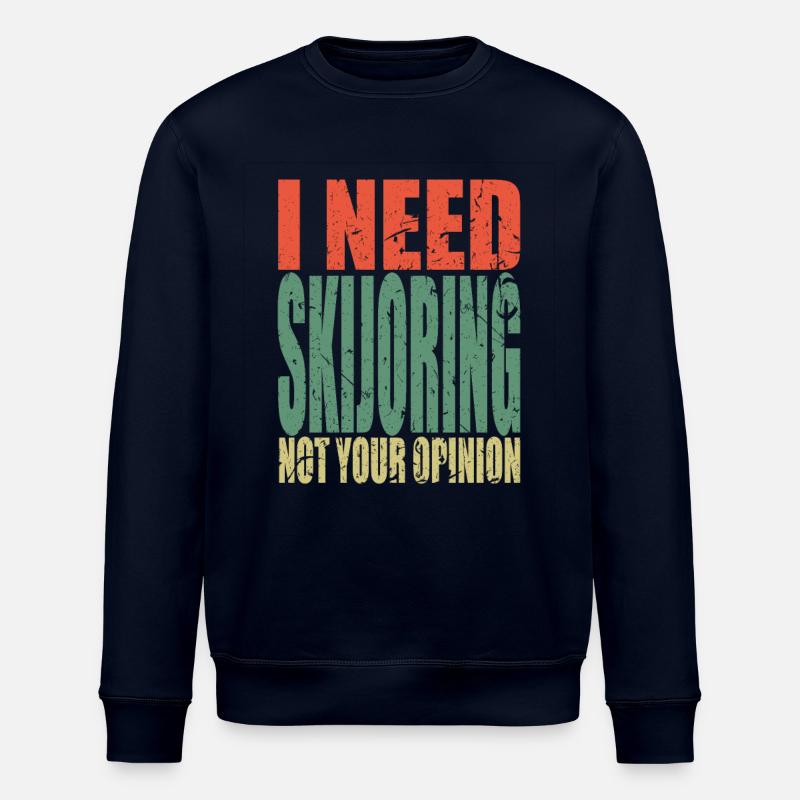 Skijoring dire drôle - Sweat bio ROLLER Stanley/Stella Unisexe - marine