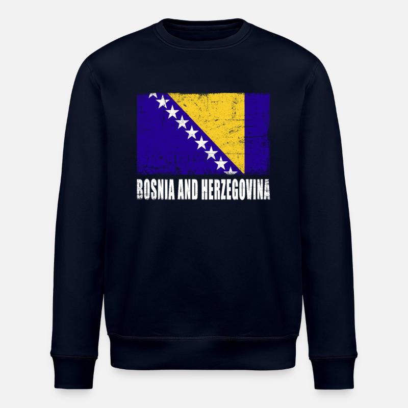 Drapeau de bosnie-Herzégovine - Sweat bio ROLLER Stanley/Stella Unisexe - marine