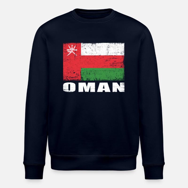 Oman Flag Grunge Oman Flag - Sweat bio ROLLER Stanley/Stella Unisexe - marine