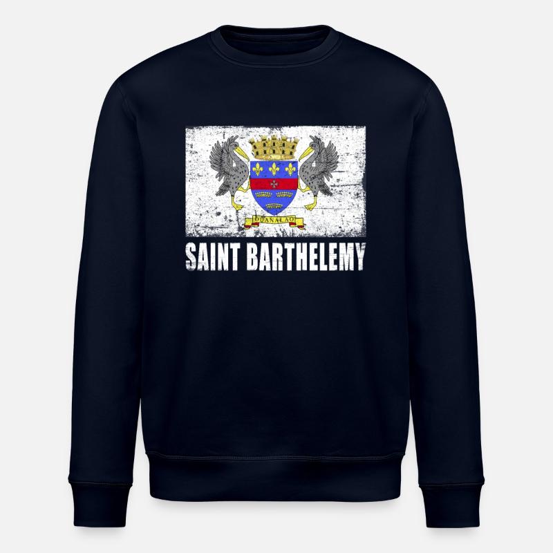 Saint Barthélemy Flagge - Stanley/Stella Unisex Bio-Sweatshirt ROLLER - Navy
