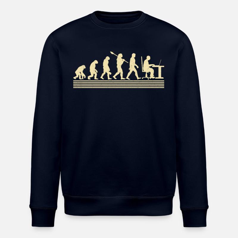 Software-developer-evolution - Stanley/Stella ROLLER Unisex Organic Sweatshirt - navy