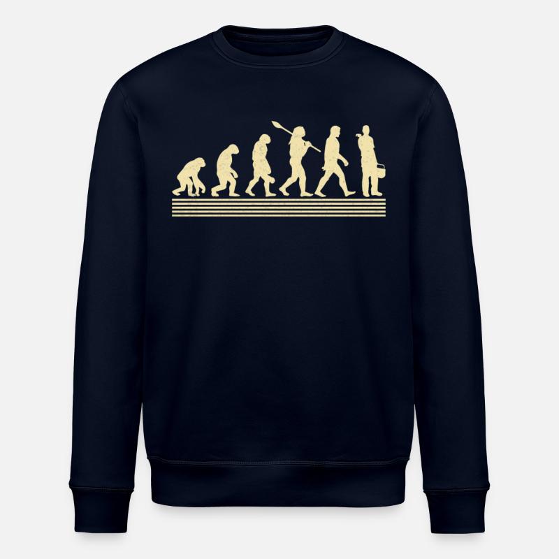 Plumbing evolution - Stanley/Stella ROLLER Unisex Organic Sweatshirt - navy