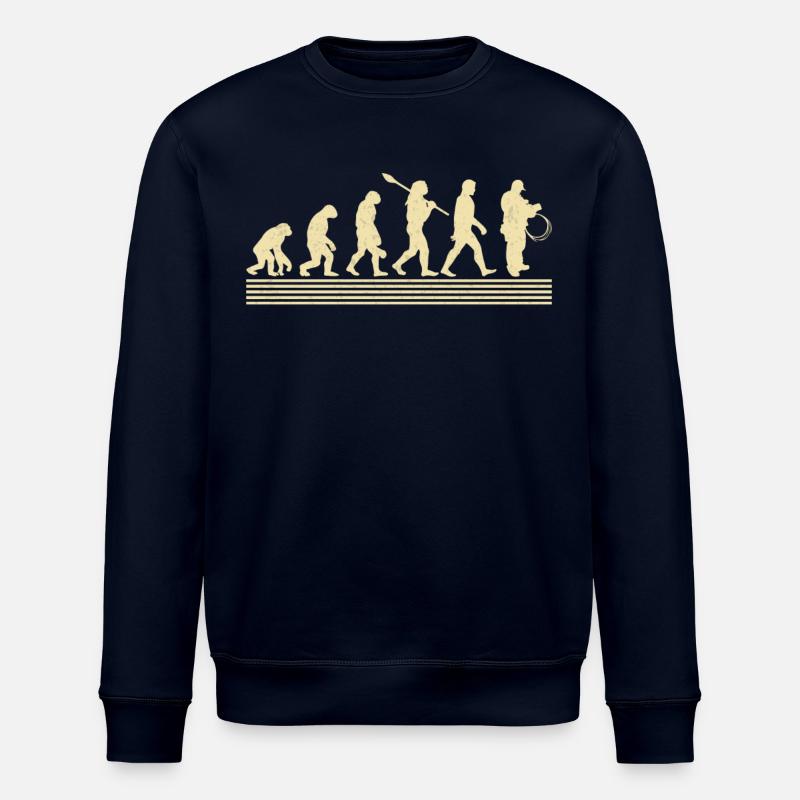Electrician evolution - Stanley/Stella ROLLER Unisex Organic Sweatshirt - navy