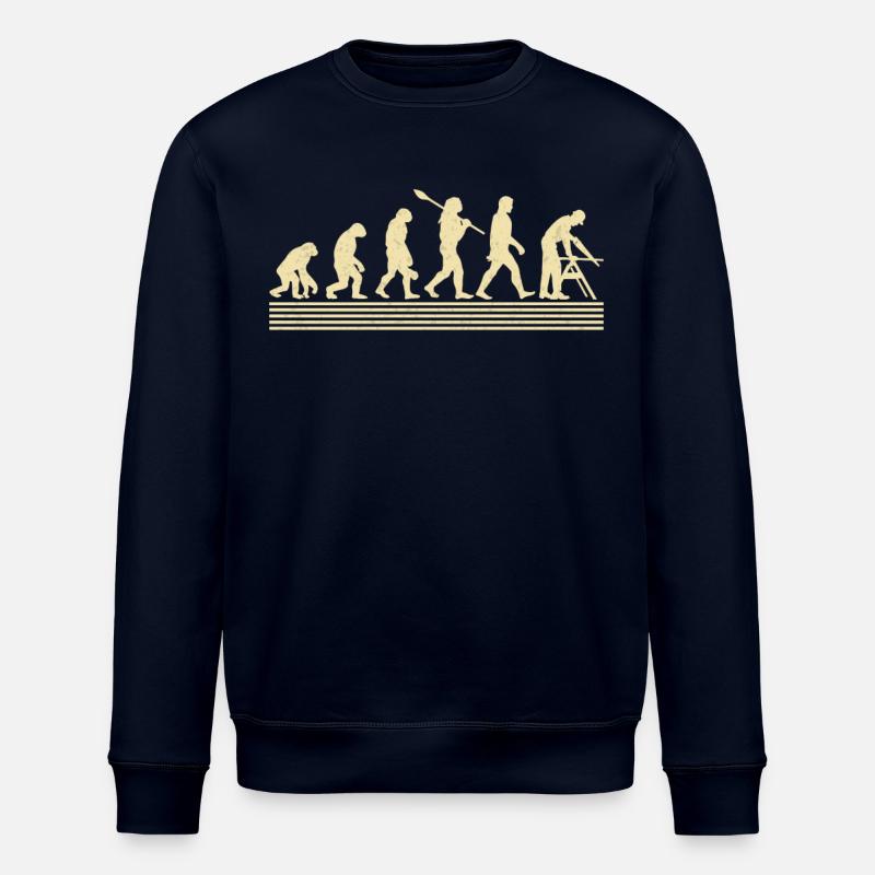 Carpentry evolution - Stanley/Stella ROLLER Unisex Organic Sweatshirt - navy