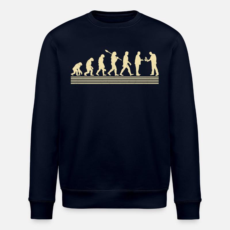 Évolution des banquiers - Sweat bio ROLLER Stanley/Stella Unisexe - marine