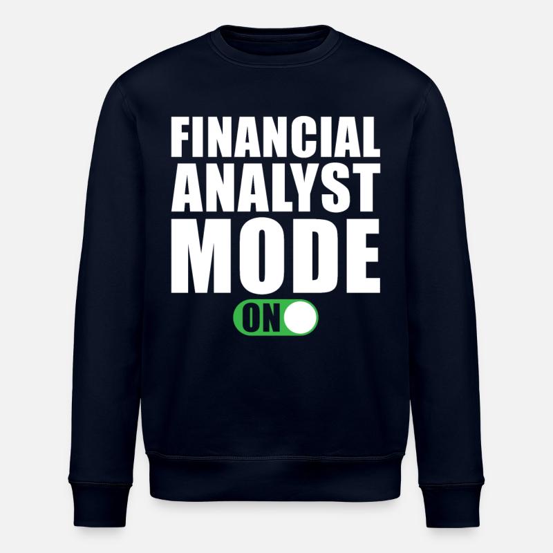 Financial Analyst Mode on - Stanley/Stella ROLLER Unisex Organic Sweatshirt - navy