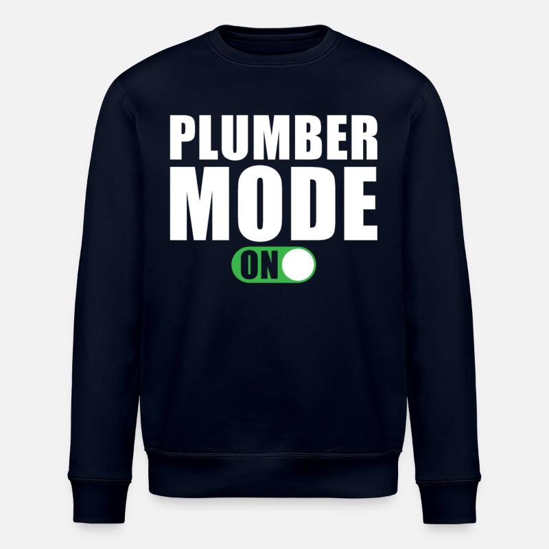 Plumbing Mode On - Stanley/Stella ROLLER Unisex Organic Sweatshirt - navy