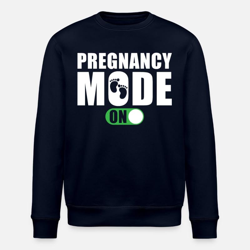 Pregnancy Mode On - Stanley/Stella ROLLER Unisex Organic Sweatshirt - navy