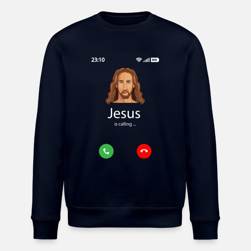Jesus is calling - Stanley/Stella ROLLER Unisex Organic Sweatshirt - navy