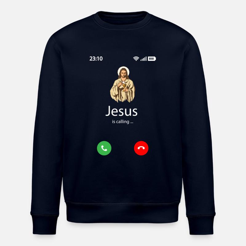 Jésus appelle - Sweat bio ROLLER Stanley/Stella Unisexe - marine