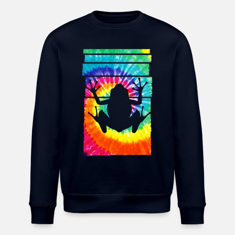 Grenouille Hippie Tie Dye - Sweat bio ROLLER Stanley/Stella Unisexe - marine