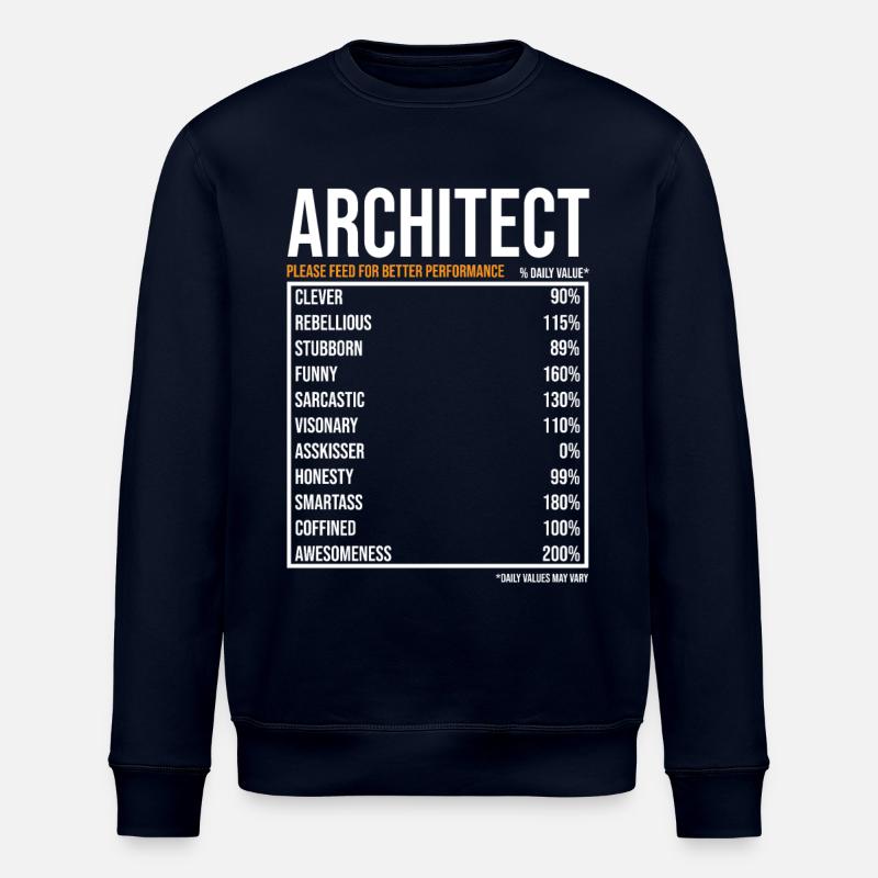 Architecte du jour Drôle d’architecte - Sweat bio ROLLER Stanley/Stella Unisexe - marine