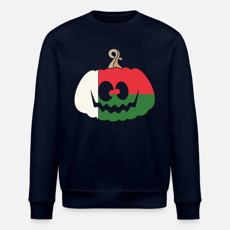 Hungary Halloween Pumpkin - Stanley/Stella ROLLER Unisex Organic Sweatshirt - navy