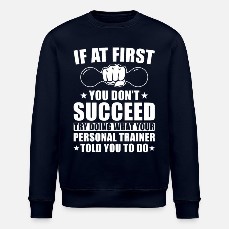 Personal Trainer Gift - Stanley/Stella ROLLER Unisex Organic Sweatshirt - navy