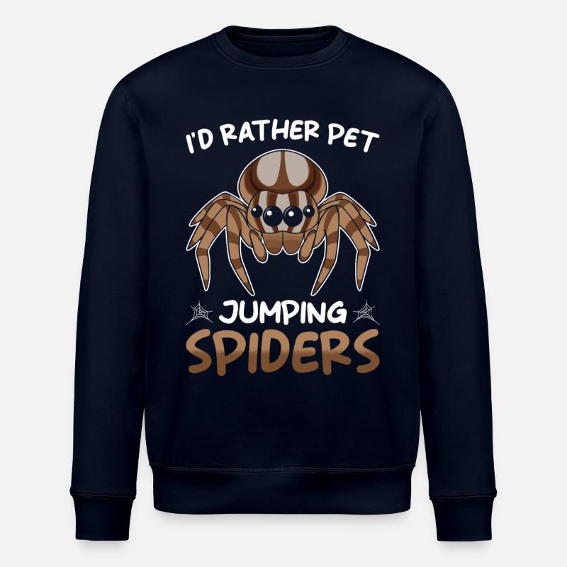 Jumping Spider Saying - Stanley/Stella ROLLER Unisex Organic Sweatshirt - navy