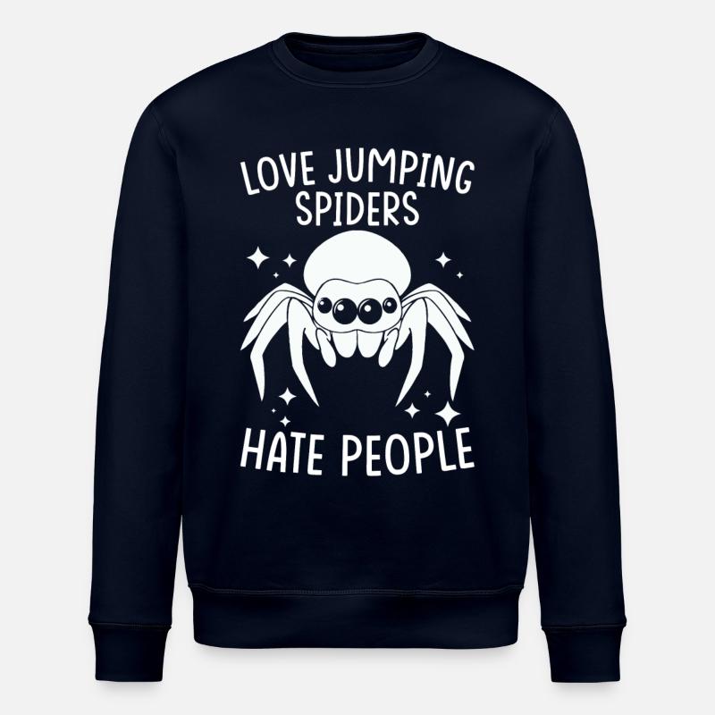 Jumping Spider Saying - Stanley/Stella ROLLER Unisex Organic Sweatshirt - navy