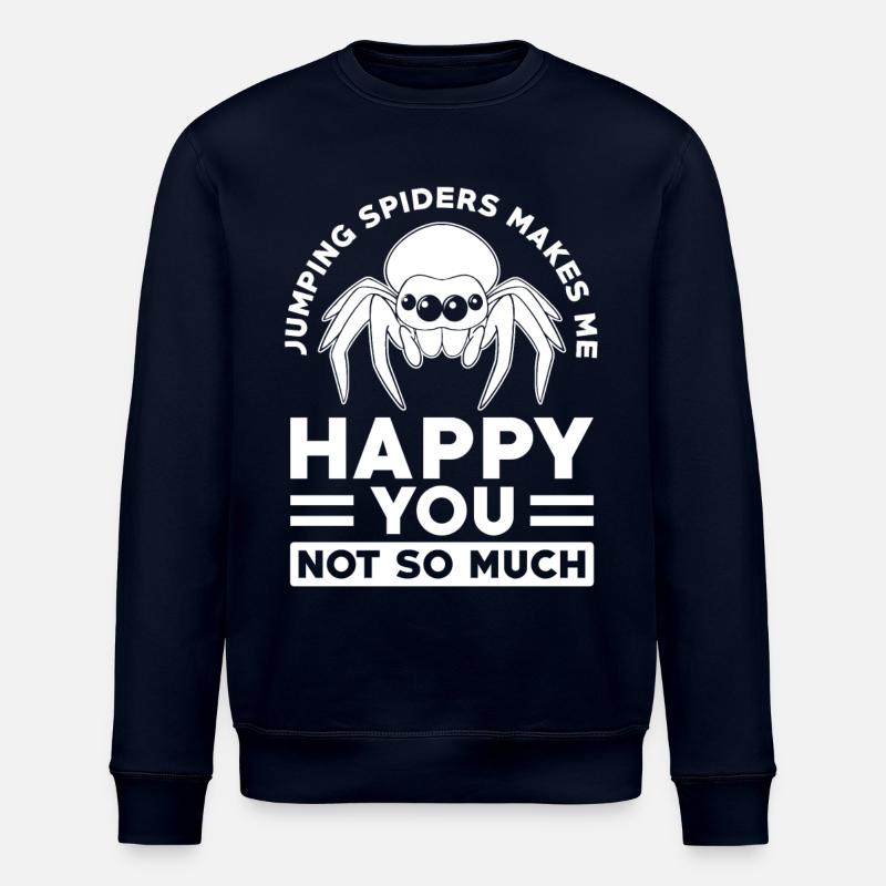 Jumping Spider Saying - Stanley/Stella ROLLER Unisex Organic Sweatshirt - navy