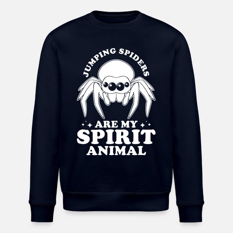 Jumping Spider Saying - Stanley/Stella ROLLER Unisex Organic Sweatshirt - navy