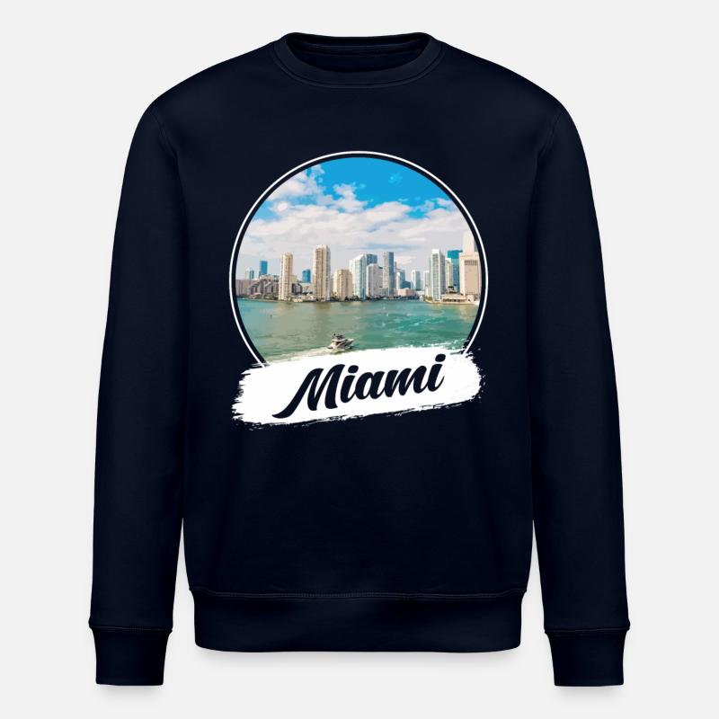 Miami Souvenir - Sweat bio ROLLER Stanley/Stella Unisexe - marine