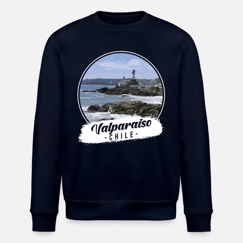 Valparaiso Chili Souvenir - Sweat bio ROLLER Stanley/Stella Unisexe - marine