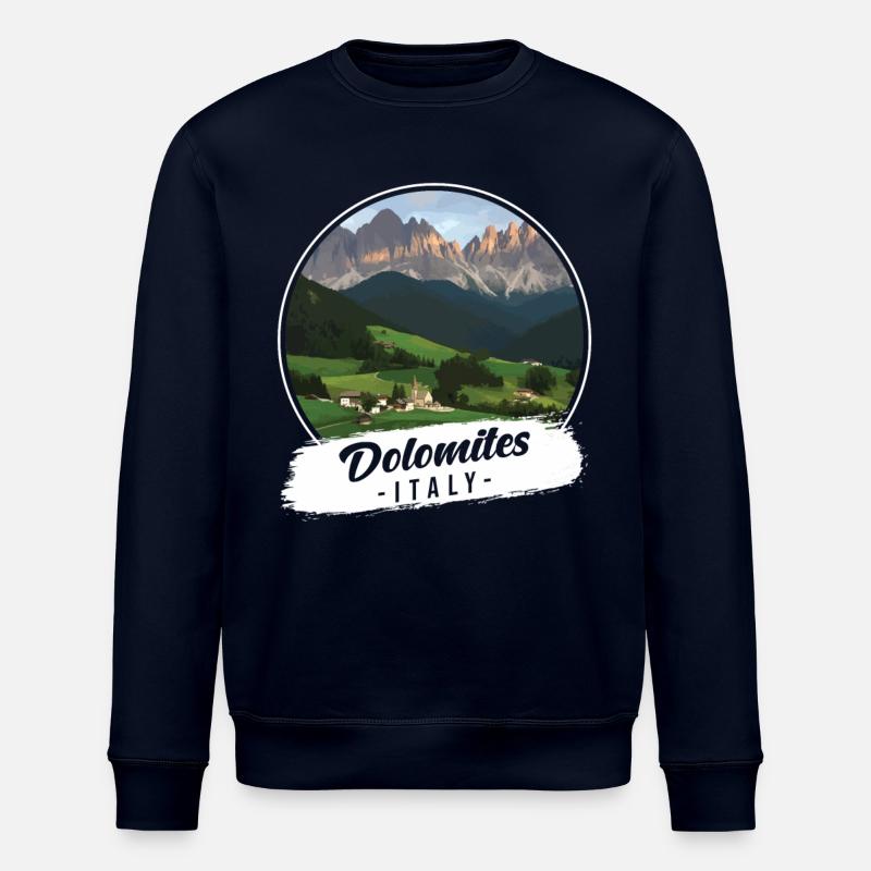 Dolomites Italie Souvenir - Sweat bio ROLLER Stanley/Stella Unisexe - marine