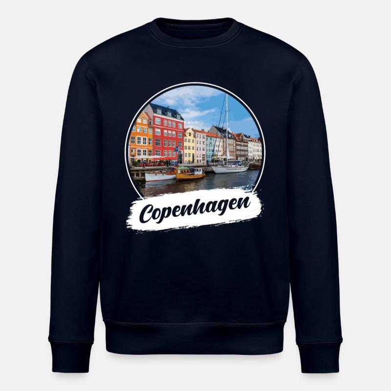 Souvenir de Copenhague - Sweat bio ROLLER Stanley/Stella Unisexe - marine