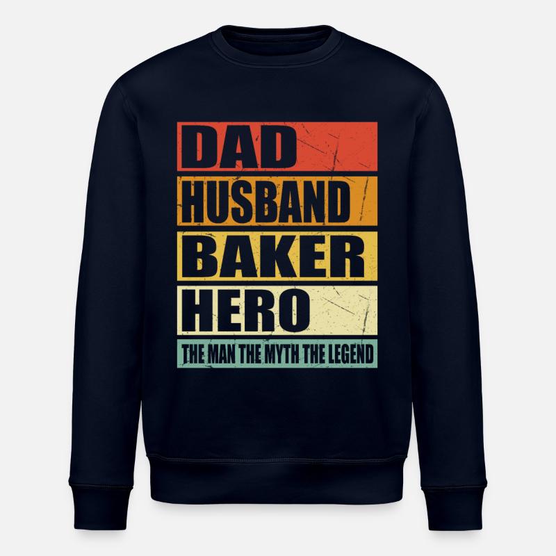 Vater Ehemann Bäcker Held - Stanley/Stella Unisex Bio-Sweatshirt ROLLER - Navy