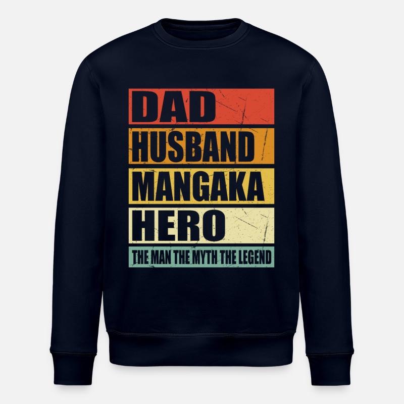 Vater Ehemann Mangaka Held - Stanley/Stella Unisex Bio-Sweatshirt ROLLER - Navy