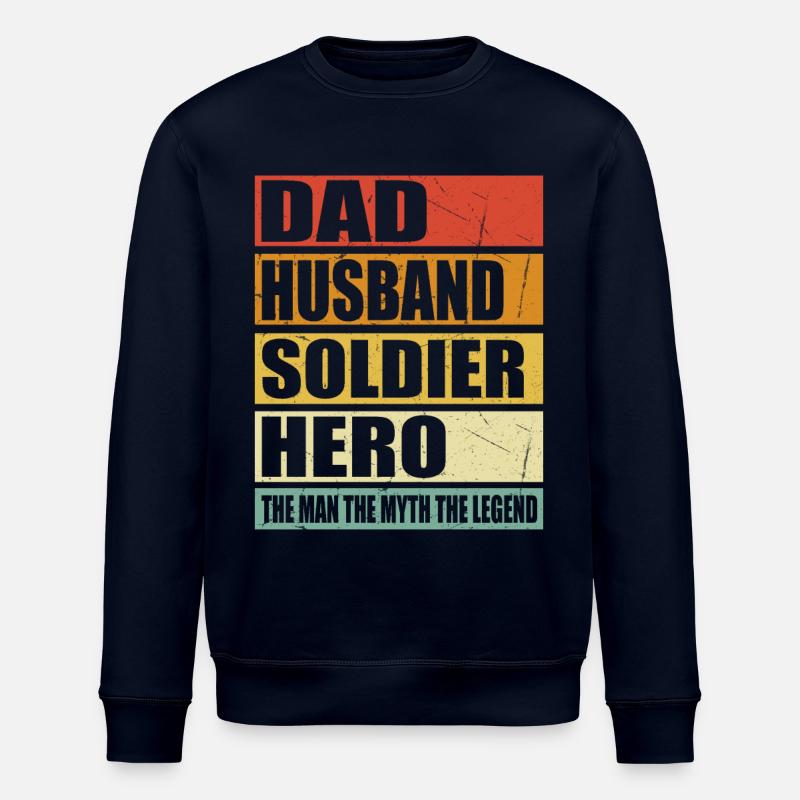 Père Mari Soldat Héros - Sweat bio ROLLER Stanley/Stella Unisexe - marine