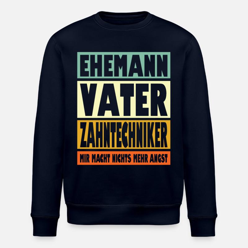 Zahntechniker Vater Ehemann Held - Stanley/Stella Unisex Bio-Sweatshirt ROLLER - Navy