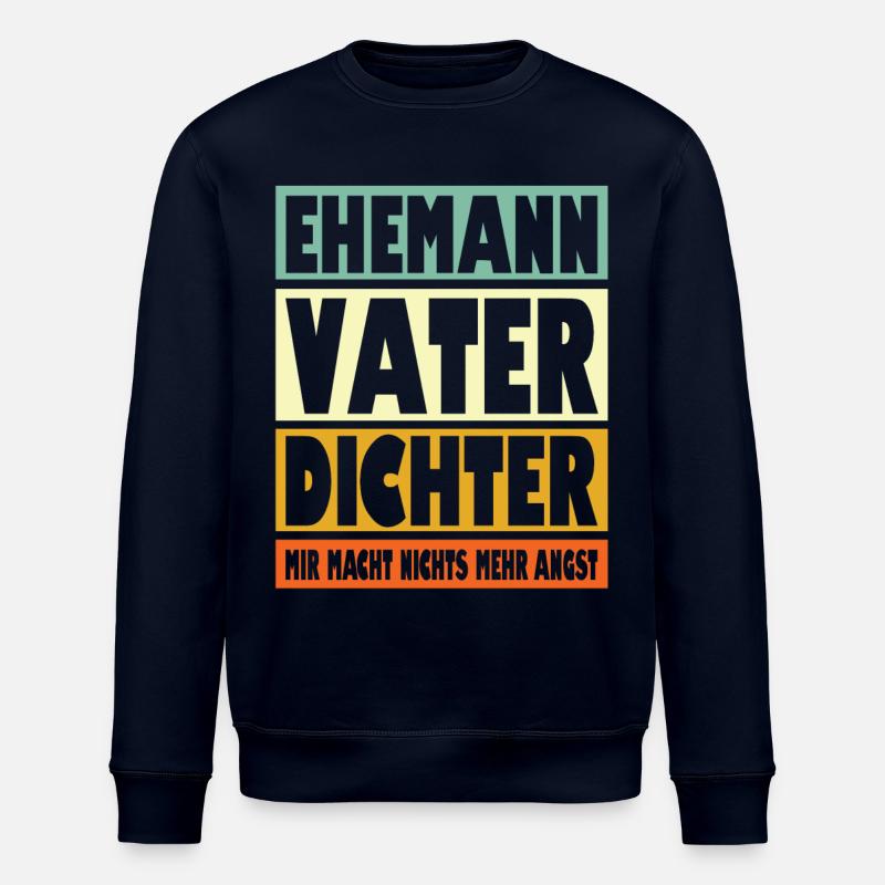 Dichter Vater Ehemann Held - Stanley/Stella Unisex Bio-Sweatshirt ROLLER - Navy