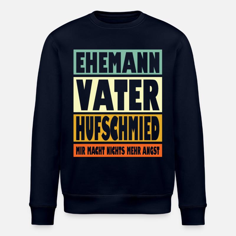 Hufschmied Vater Ehemann Held - Stanley/Stella Unisex Bio-Sweatshirt ROLLER - Navy