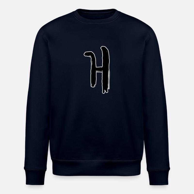 Korean letter Ae - Stanley/Stella ROLLER Unisex Organic Sweatshirt - navy